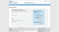 Desktop Screenshot of brmsprovidergateway.com