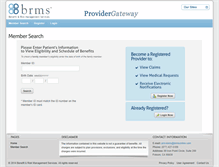 Tablet Screenshot of brmsprovidergateway.com